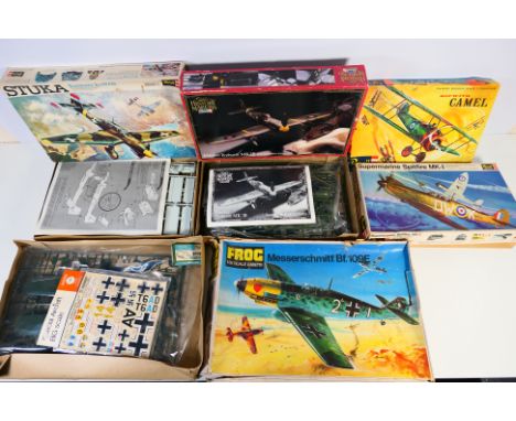 Revell - Frog - A collection of vintage boxed plastic model aircraft kits mainly in 1:32 scale. Lot includes Frog F288 Messer