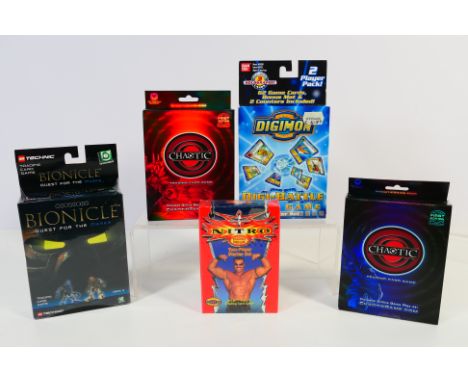 BANDAI DIGIMON - LEGO - WCW - CHAOTIC - TRADING CARDS - five boxed, sealed trading card game decks comprising Bandai Digimon 