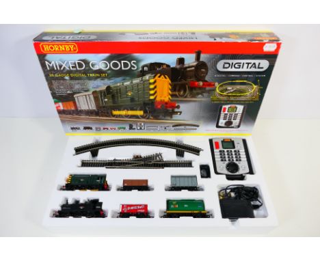 Hornby - A boxed Hornby R1075 OO gauge Mixed Goods 'Digital' Train Set. The set appears to be missing its trackmat and Instru