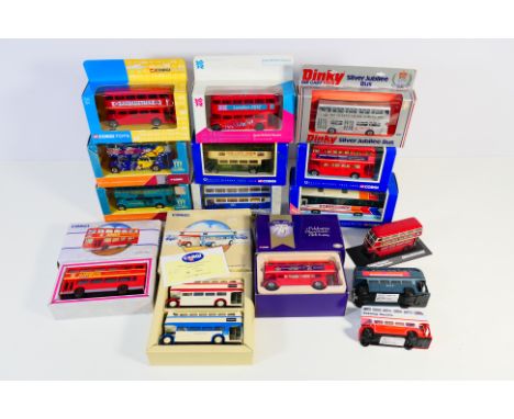 Corgi - Dinky - A collection of mostly boxed bus models including Routemaster 50th Anniversary # TY82315, Leyland Atlantean S