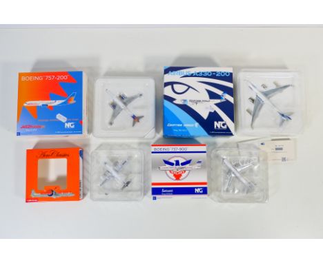 NG MODELS - AERO CLASSICS - 4 x boxed aircraft in 1:400 scale, comprising an Airbus A330-200 in Egyptair Cargo livery, a Doug