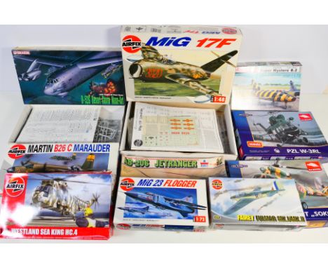 Airfix - Dragon - AZ Model - Esci - Others - A group of 10 boxed military aircraft plastic model kits in various scales. Lot 