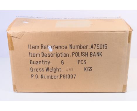 Airfix - Two trade boxes containing a total of six boxed Airfix A75015 1:72 scale 'Polish Bank' resin model kits. The kits ar