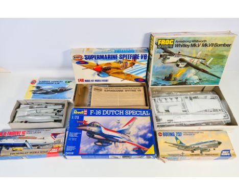 Airfix - Revell - Frog - A group of boxed plastic military aircraft model kits in various scales. Lot includes Frog F207 1:72