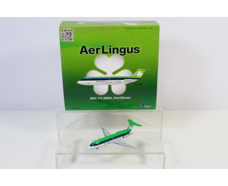 Inflight 200 models - a 1:200 scale Limited Edition BAC 111-208AL One-Eleven aircraft in Aer Lingus livery EI-ANH. The model 