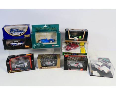 Ixo - Corgi - Brumm - Vitesse - A group of boxed models in 1:43 scale including Jaguar MkII 3.8 # L191B, Peugeot 206 WRC, SAA