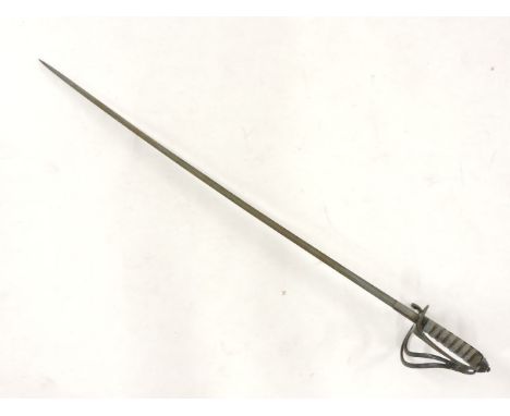 A Victorian light cavalry officer's sword, lacking scabbard, with shagreen handle, blade 87cm long