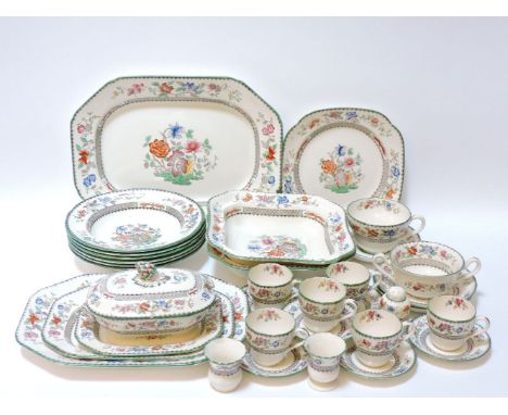 A Copeland Spode 'Chinese Rose' pattern part tea and dinner service