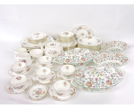 A Minton Marlow pattern dinner and tea service, together with two Haddon Hall tureens, etc