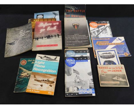 PACKET OF 16 WWII PUBLICATIONS COMPRISING IAN HAY: THE BATTLE OF FLANDERS 1940, London, HMSO, 1941, first edition, original w