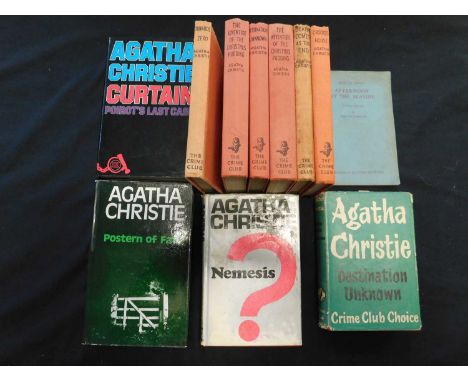 AGATHA CHRISTIE, 11 titles, TOWARDS ZERO, London, Collins for The Crime Club, 1944, first edition, original cloth, DEATH COME