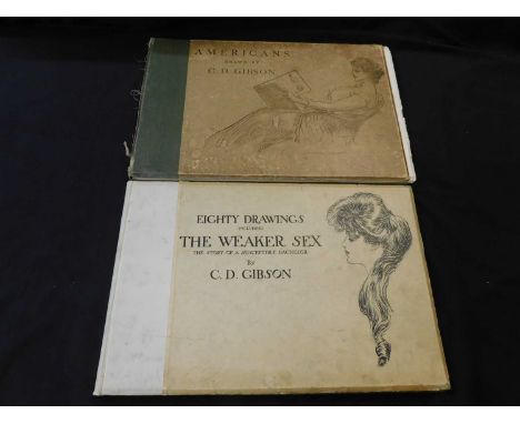 CHARLES DANA GIBSON: 3 Titles: PICTURES OF PEOPLE, New York, R H Russell &amp; Son, London, John Lane, 1896, oblong folio, or