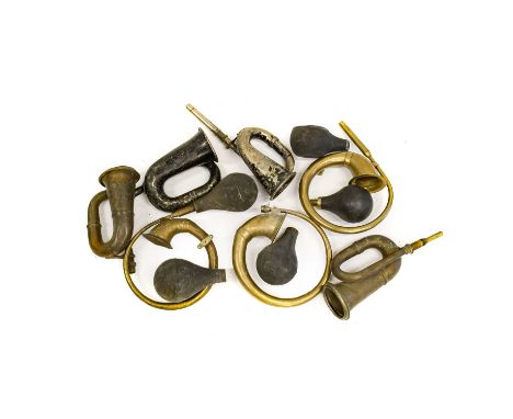 Seven Assorted Vintage Brass and Metal Horns