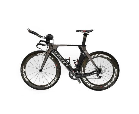 A Scott Plasma 3TT Carbon Framed Bicycle, Size 52cm(s), Sram gear set, Zipp wheels (no pedals)