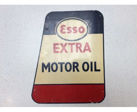 Esso Extra Motor Oil: An Aluminium Single-Sided Advertising Sign, 60.5cm by 48cm