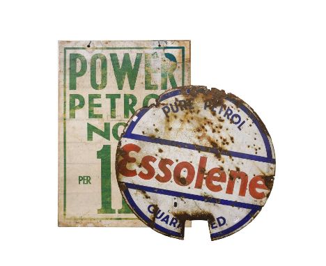 Power Petrol Now 11 Shillings Per Half Gallon: An Early 20th Century Single-Sided Poster, mounted on board, 76cm by 51cm, and