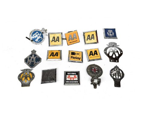 A 1920's/30's AA Members' Badge, numbered S5486, a Rhodesia Chromed Metal AA Members Badge, an AA Members Badge, numbered 991