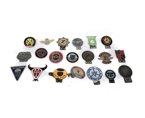 Twenty Assorted Car Members' Badges, to include Matrix Auto Club, Jowett, Today Steering Wheel League, Darlington and Distric