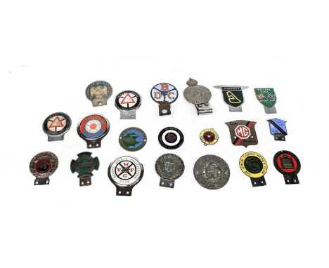 Twenty Three Assorted Car Membership Badges, to include British Field Sports Society, West Essex Car Club, MG Club France, Th