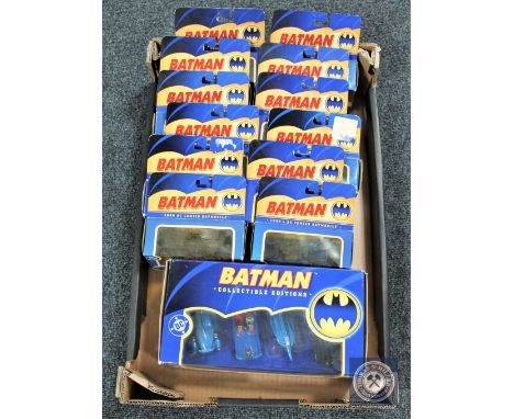 Twelve Corgi 1:43 scale die cast Batman vehicles and a four-vehicle set all in original boxes.