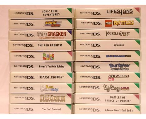 Twenty Nintendo DS games, all cartridges present. P&amp;P Group 3 (£25+VAT for the first lot and £5+VAT for subsequent lots) 