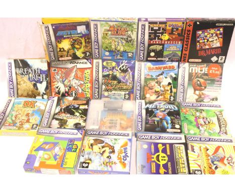 Eighteen cased Nintendo Gameboy Advance games, all complete with correct cartridges and manuals (no posters). P&amp;P Group 2