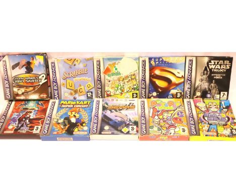 Ten assorted Gameboy Advance games. All cartridge present aside from Wario Wario Inc - game missing. P&amp;P Group 2 (£18+VAT