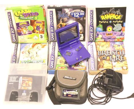 Nintendo Game Boy Advance games and charger. The Pinball of The Dead is missing cartridge - box only. P&amp;P Group 3 (£25+VA