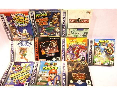 Ten assorted Game Boy Advance games, Shining Soul and Xevious missing game cartridges. P&amp;P Group 2 (£18+VAT for the first