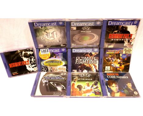 Ten assorted Dreamcast games, all disc present. P&amp;P Group 2 (£18+VAT for the first lot and £3+VAT for subsequent lots) 