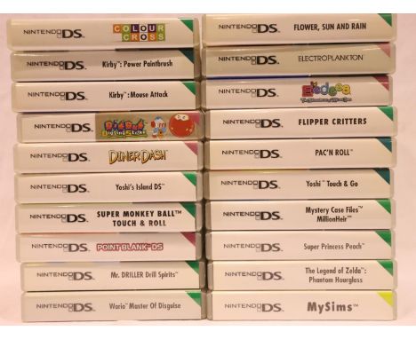 Twenty Nintendo DS games, all cartridges present. P&amp;P Group 3 (£25+VAT for the first lot and £5+VAT for subsequent lots) 