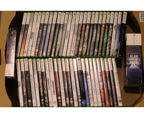 Approximately fifty Xbox 360 games. Tiger Woods PGA and Halo 3 missing books/manuals, Far Cry missing game. P&amp;P Group 3 (