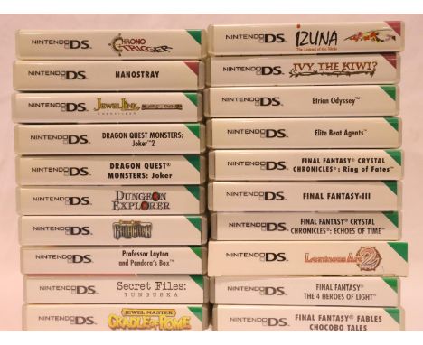 Twenty assorted Nintendo DS games, all cartridges present. P&amp;P Group 3 (£25+VAT for the first lot and £5+VAT for subseque