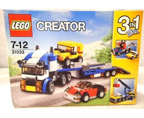 Lego 31033 Creator three vehicle set. P&amp;P Group 1 (£14+VAT for the first lot and £1+VAT for subsequent lots) 