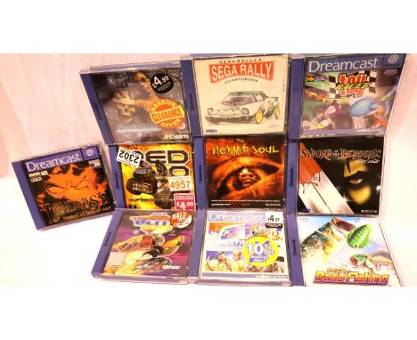 Ten assorted Dreamcast games, all disc present. P&amp;P Group 2 (£18+VAT for the first lot and £3+VAT for subsequent lots) 