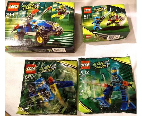 Lego four Alien Conquest 7050, 7049, 30140, 30141. Lego 7051 Alien Conquest. P&amp;P Group 1 (£14+VAT for the first lot and £