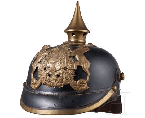 Helm für Mannschaften/Unteroffiziere im Infanterie-Regiment Alt-Württemberg (3. Württembergisches) Nr. 121 Kammerstück aus sc