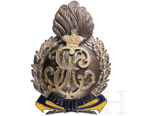 Abzeichen des 6. Tauritschesky-Grenadier-Regiments des Generalfeldmarschalls Großfürst Michail Nikolaevitsch, Russland, um 19