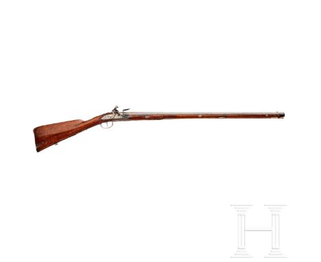 Bedeutende silbermontierte, jagdliche Steinschlossbüchse von Meister Ivan Permiak, St. Petersburg, um 1770 Achtkantiger, in r