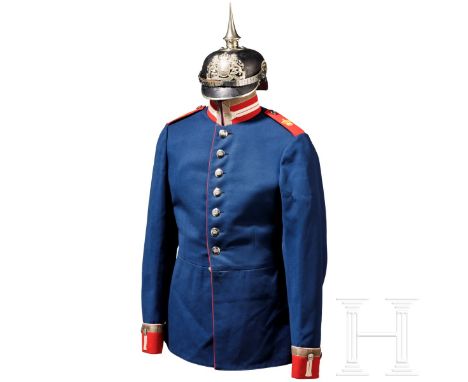 Uniformgruppe des Unteroffiziers Josef Aigner im Infanterie-Leibregiment, Anfang 20. Jhdt. Eigentumshelm M 1896 für Unteroffi