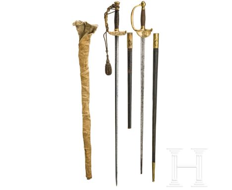 Zwei Degen für Offiziere der Armee unter Louis-Philippe I. (1830 - 1848) Degen M 1817 für Offiziere (1830 - 1848) mit beidsei