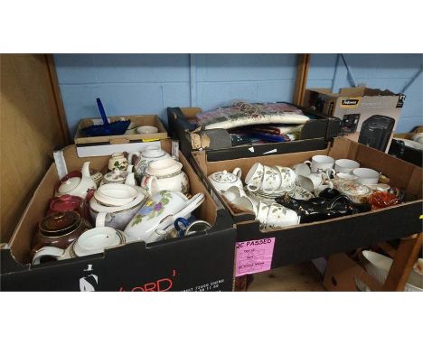 Four boxes including Wedgwood and Royal Worcester etc.