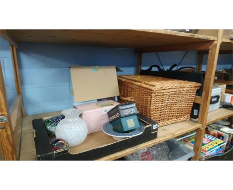 Picnic hamper and contents etc.