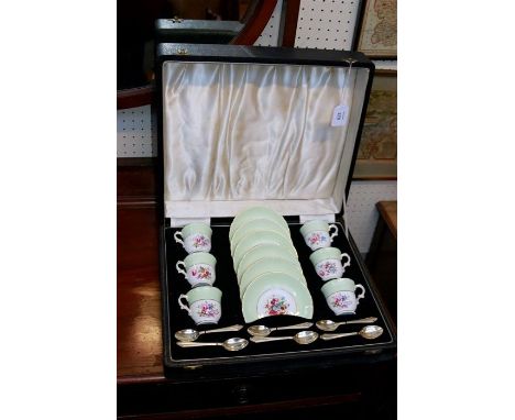 A cased Hammersley bone china tea service for six