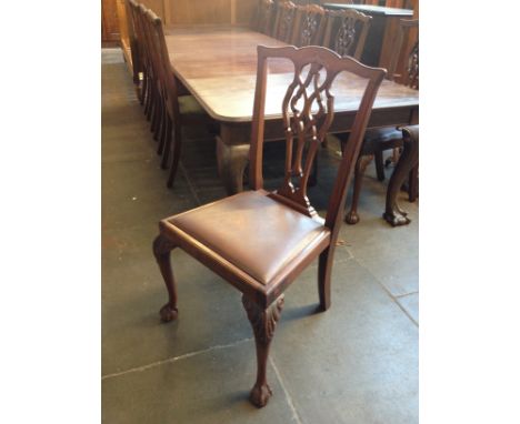 A set of 10 Chippendale style mahogany chairs circa 1900.