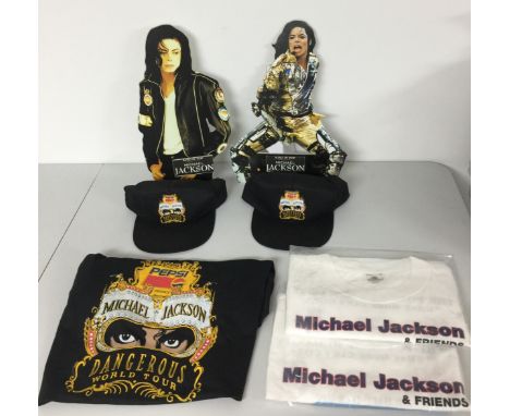 MICHAEL JACKSON - large collection of tour and promotional memorabilia to include 2 promotional shop displays/stand, a Danger