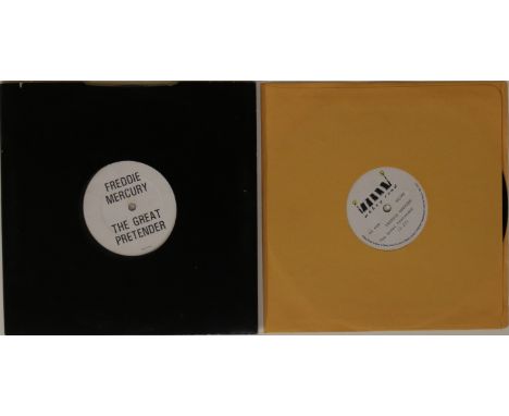FREDDIE - THE GREAT PRETENDER ACETATE - Super combo here of an Abbey Road acetate of The Great Pretender and a promo disc. Ac
