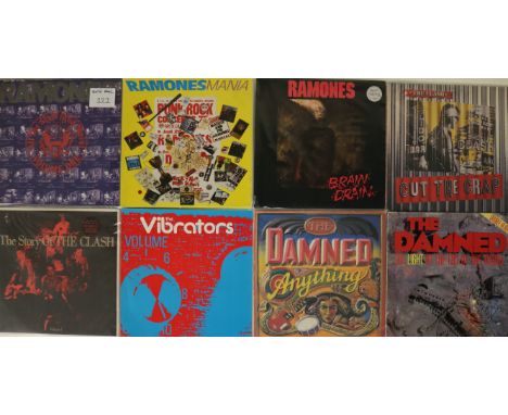 PUNK LPs - Smashing selection of 14 x monster LPs. Artists/titles are Ramones (x3) - Brain Drain (CHR 1725), Ramones Mania (9