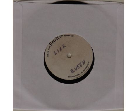 QUEEN - LIAR EMIDISC - Rare single sided 7" Emidisc acetate from 1973 of Liar. Handwritten labels. Lovely weight to this, com