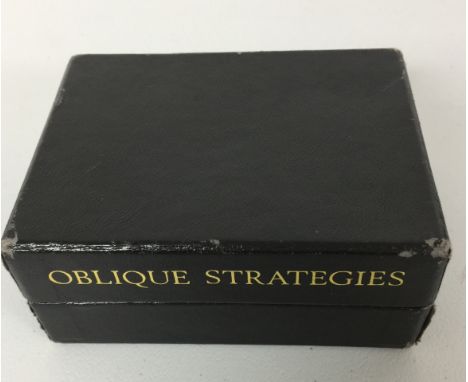 BRIAN ENO/PETER SCHMIDT OBLIQUE STRATEGIES - Signed and numbered (80/500) first edition of the 1975 card set from Brian Eno a